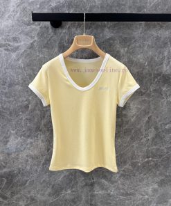 ZT60832 Miu Miu 25Ss Spring/Summer New Product Short Sleeve T-shirt | Exquisite Version With Su 7kkbhq8g