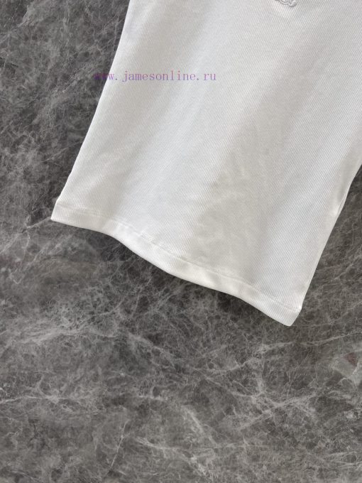 ZT60833 Celine 25 Spring/Summer New White Embroidered Lace Tank Top Small Strap | YB Has Develo mrizvw23 - Image 8