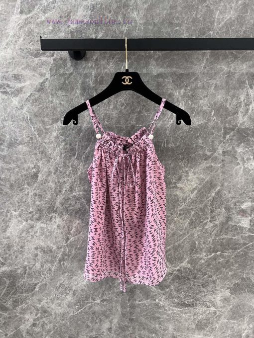 ZT60837 Chanel 25P Spring/Summer New Double C Full Print Tank Top | Produced With Slim Shoulder 2cqdxxgx - Image 2