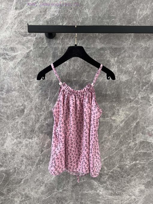 ZT60837 Chanel 25P Spring/Summer New Double C Full Print Tank Top | Produced With Slim Shoulder 2cqdxxgx - Image 3