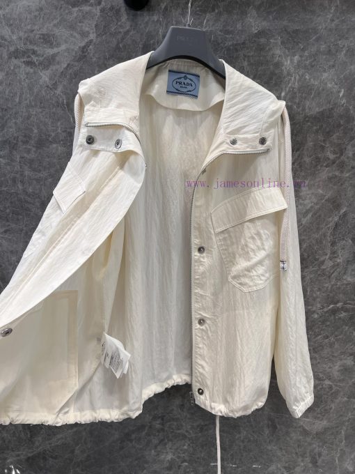 ZW60853 Prada 25Ss Spring/Summer New Hooded Zipper Jacket Submachine Jacket | YB Developed Clas pu6fhlk2 - Image 3
