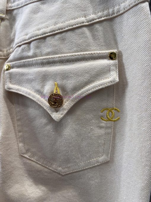 ZK60639 Chanel 25Ss Early Spring New Two Button Micro Label Embroidered Jeans | Produced 〰 This ashbtn5d - Image 7