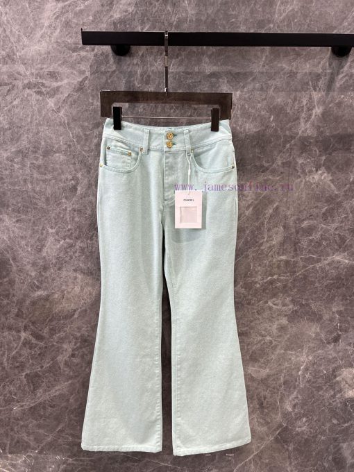 ZK60639 Chanel 25Ss Early Spring New Two Button Micro Label Embroidered Jeans | Produced 〰 This kksi6q3m