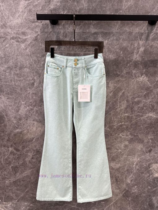 ZK60639 Chanel 25Ss Early Spring New Two Button Micro Label Embroidered Jeans | Produced 〰 This kksi6q3m - Image 2