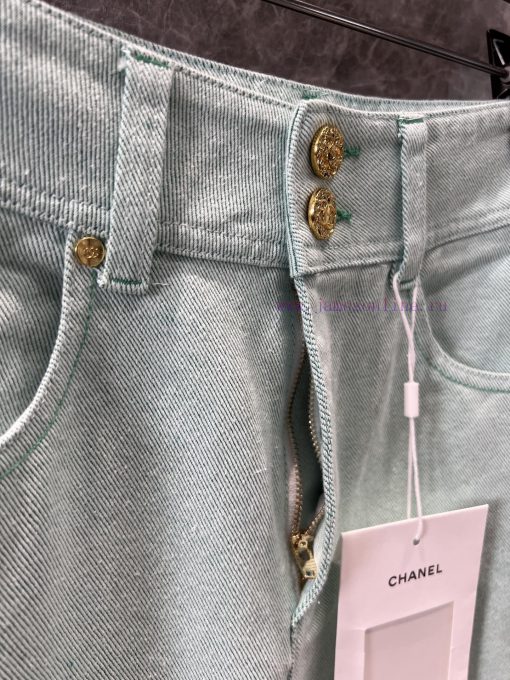 ZK60639 Chanel 25Ss Early Spring New Two Button Micro Label Embroidered Jeans | Produced 〰 This kksi6q3m - Image 6