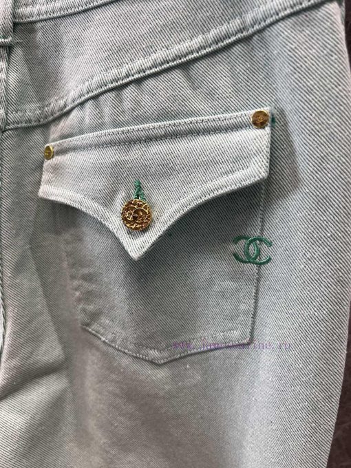 ZK60639 Chanel 25Ss Early Spring New Two Button Micro Label Embroidered Jeans | Produced 〰 This kksi6q3m - Image 7