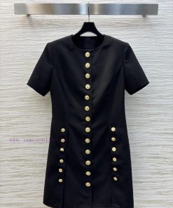 CL76916 Louis Vuitton 25 Spring/Summer New Collection Logo Gold Buckle Decoration Short Sleeved q9tr1e3q
