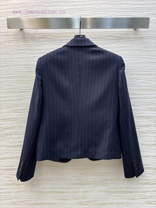 CW76922 Loewe 25 Spring/Summer Striped Lightweight Wool Twill Single Breasted Suit Jacket. The q2j2xwut - Image 9