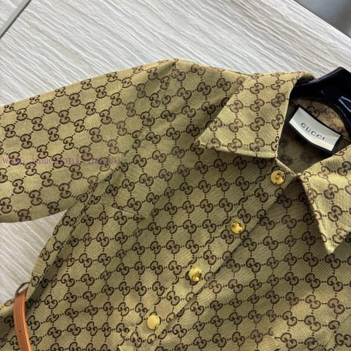 CL76923 Gucci 25 Spring/Summer New Collection Classic Double G Vintage Series Flip Collar Half wo9692y9 - Image 4