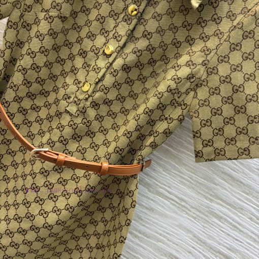 CL76923 Gucci 25 Spring/Summer New Collection Classic Double G Vintage Series Flip Collar Half wo9692y9 - Image 8