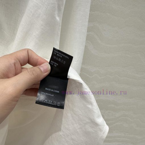 25ss Early Spring New Product AC76295 Loro Piana Old Money Style Dopamine Color Linen Shirt Emb jexy1lit - Image 9