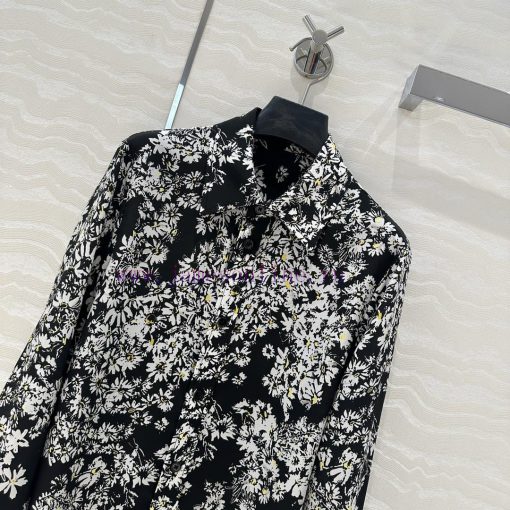 ️️ High Intelligence Dressing AC76957 Bu Small Daisy Printed Silk Shirt Heavyweight Moomi 100% jjy4m2ju - Image 3