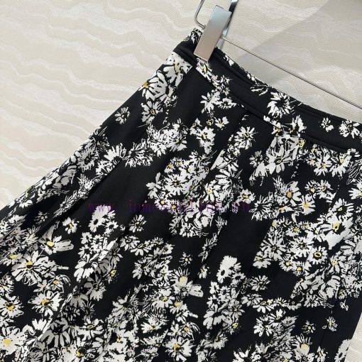 ️️ High Intelligence Dressing AB76958 Bu Small Daisy Printed Silk Half Skirt 100% Silk Double Z w5zjf0qp - Image 5