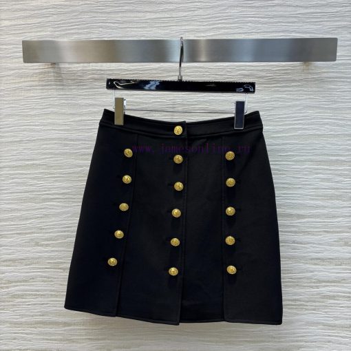 CB76967 Louis Vuitton 25 Spring/Summer Logo Gold Buckle Decorative A-line Half Skirt Elegant An nq7tckoz