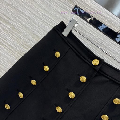 CB76967 Louis Vuitton 25 Spring/Summer Logo Gold Buckle Decorative A-line Half Skirt Elegant An nq7tckoz - Image 4