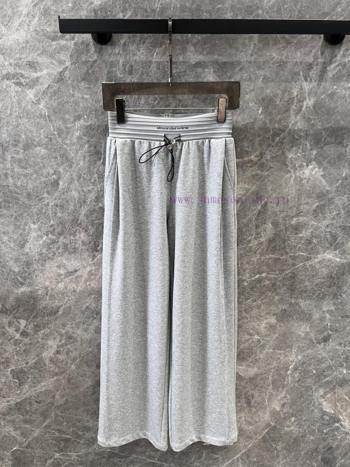 ZK60869 Alexander Wang 25Ss Early Spring New Letter Waist Drawstring Casual Wide Leg Pants 丨 Pr d0z95lmt