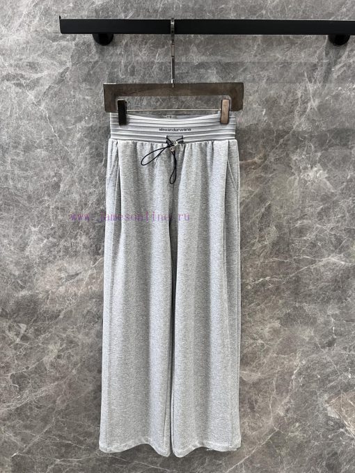 ZK60869 Alexander Wang 25Ss Early Spring New Letter Waist Drawstring Casual Wide Leg Pants 丨 Pr d0z95lmt - Image 2