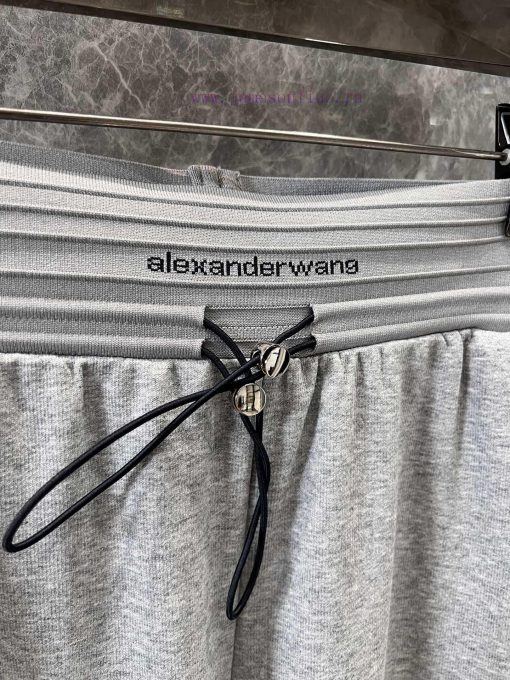 ZK60869 Alexander Wang 25Ss Early Spring New Letter Waist Drawstring Casual Wide Leg Pants 丨 Pr d0z95lmt - Image 6