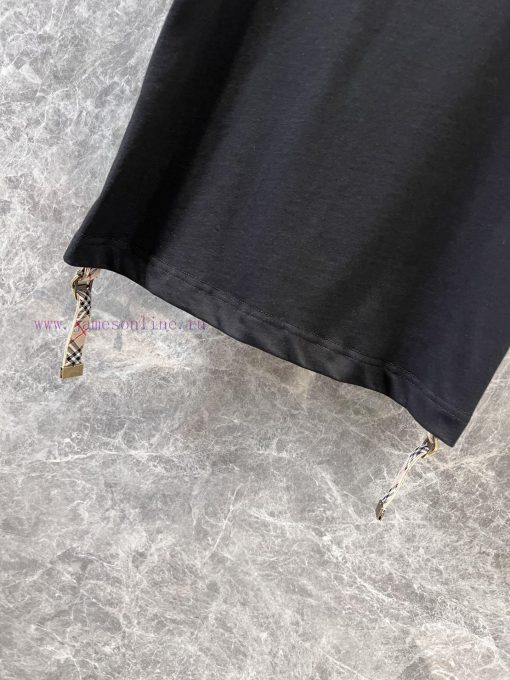 ZT60871 Burberry 25Ss Spring/Summer New Collection Waist Drawstring Grid Decorative Cotton Roun rl65jqj7 - Image 9