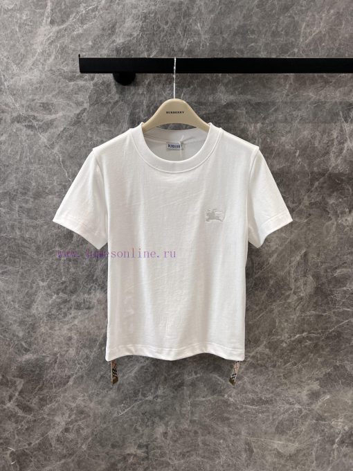 ZT60871 Burberry 25Ss Spring/Summer New Collection Waist Drawstring Grid Decorative Cotton Roun lz4yel69 - Image 2