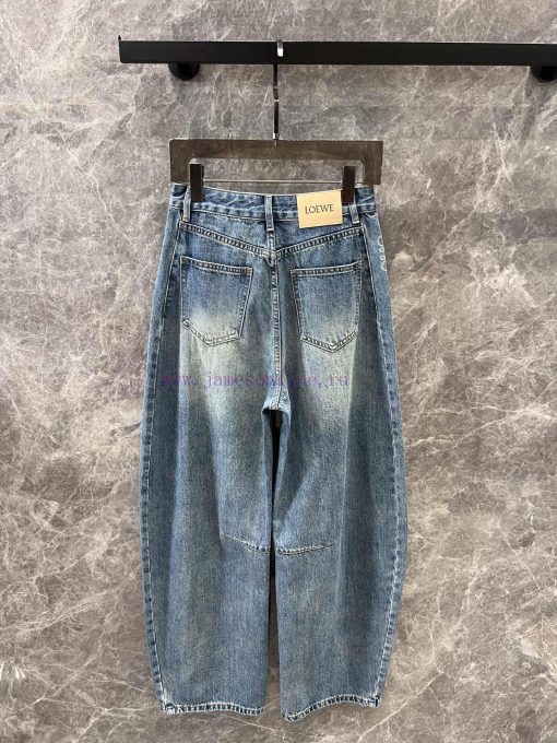 ZK60872 Loewe 25Ss Spring/Summer New Retro Washed Blue Denim Sickle Jeans | Produced With Impor 6j41hu8r - Image 3
