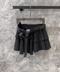 ZB60876 Loewe 25Ss Spring/Summer New Mid Low Waist Double Layered Ruffle Edge Short Mini Skirt 84td514w