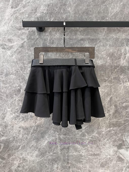 ZB60876 Loewe 25Ss Spring/Summer New Mid Low Waist Double Layered Ruffle Edge Short Mini Skirt 84td514w - Image 3