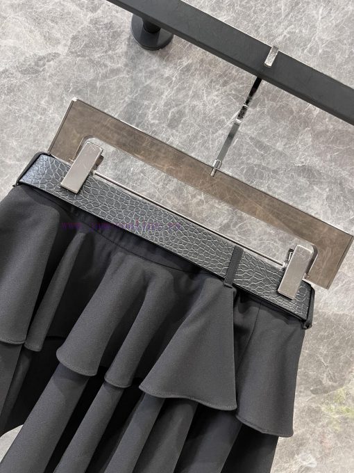 ZB60876 Loewe 25Ss Spring/Summer New Mid Low Waist Double Layered Ruffle Edge Short Mini Skirt 84td514w - Image 5