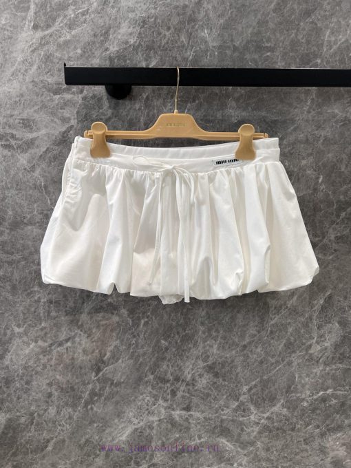 ZB60879 Miumi * 25Ss Spring/Summer New Micro Label Puffered Flower Bud Half Skirt | Produced Wi aobcsf7v