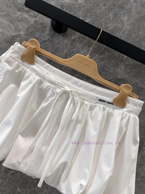 ZB60879 Miumi * 25Ss Spring/Summer New Micro Label Puffered Flower Bud Half Skirt | Produced Wi aobcsf7v - Image 4