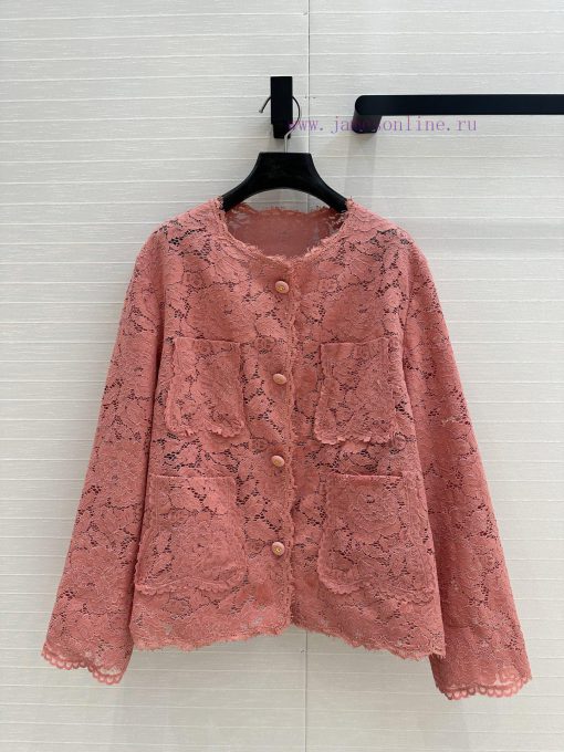 Strongly Recommend BW76979 Dolc * G * 25ss New Soft Pink Lace Cardigan Jacket Original Customiz rqx1nz9m