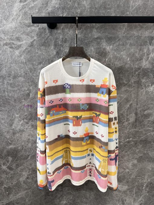 ZT60886 SHORTSENTENCE 25Ss Spring/Summer New Collection Summer Dopamine Imitation Sweater Print 1i53ey01 - Image 2