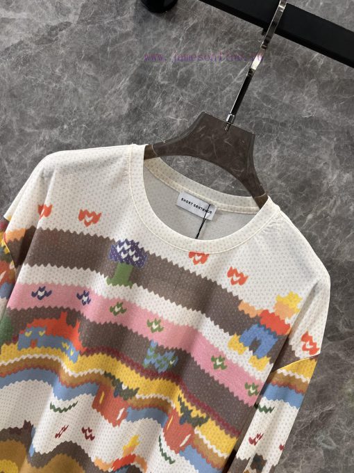 ZT60886 SHORTSENTENCE 25Ss Spring/Summer New Collection Summer Dopamine Imitation Sweater Print 1i53ey01 - Image 4