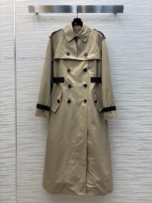 CW76995 Dior 25 New Style Long Patchwork Leather Waist Windbreaker Jacket Bold And Unique Doubl 6utpjppb