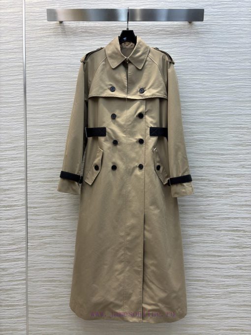 CW76995 Dior 25 New Style Long Patchwork Leather Waist Windbreaker Jacket Bold And Unique Doubl 6utpjppb - Image 2