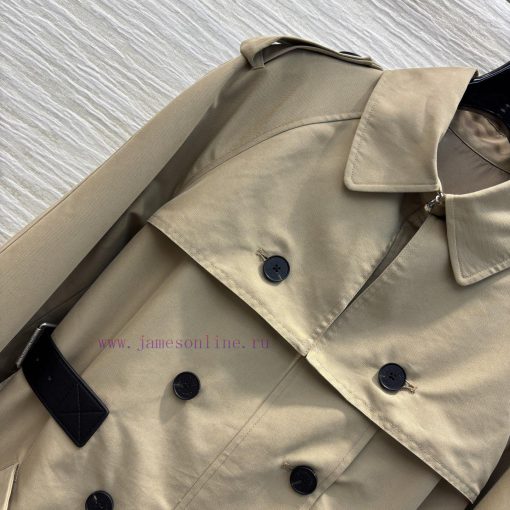CW76995 Dior 25 New Style Long Patchwork Leather Waist Windbreaker Jacket Bold And Unique Doubl 6utpjppb - Image 5