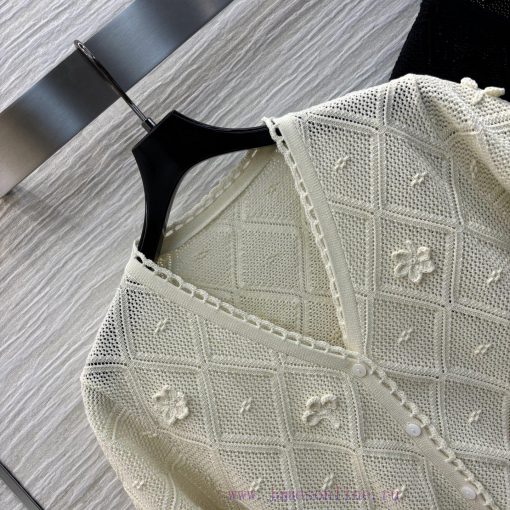 CW77006 Niche Design Round Neck Knitted Short Sleeved Cardigan Looks Slim And Versatile On The 2q1axuzj - Image 3