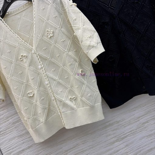 CW77006 Niche Design Round Neck Knitted Short Sleeved Cardigan Looks Slim And Versatile On The 2q1axuzj - Image 7