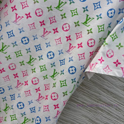 CT77013 Louis Vuitton 25 Early Spring New Item Classic Floral Pattern Casual Short Sleeved T-sh umhsi3ub - Image 8