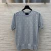 CT77019 Givenchy 25 Early Spring New Item Diamond Jacquard Knitted Short Sleeved Wool Yarn Soft kflsclbk