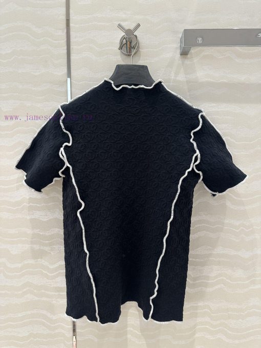 ️ High End AT77039 Coco Chanel 25s Jacquard Slimming Knitted Top With Contrasting Color Lace Ha 53g4thk6 - Image 10