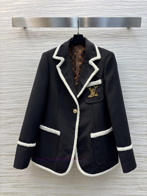 CW77065 Louis Vuitton 25 Early Spring New Collection With A Color Blocking And Edging Suit Jack 0355vhzg - Image 2