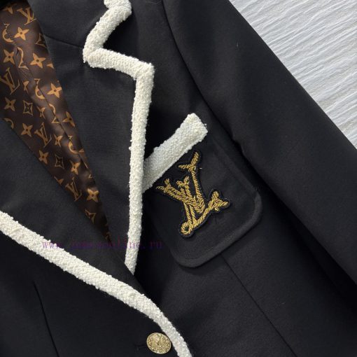 CW77065 Louis Vuitton 25 Early Spring New Collection With A Color Blocking And Edging Suit Jack 0355vhzg - Image 7