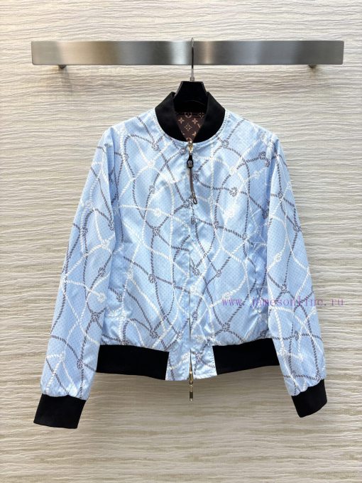 CW77067 Louis Vuitton 25 Early Spring Double-sided Printed Stand Up Collar Jacket Jacket Can Be slpxplmt