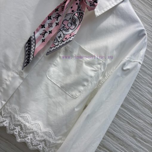 CC77071 Louis Vuitton 25 Early Spring New Collection Featuring A Short Shirt With Lace Edge Sti s59fccyt - Image 8