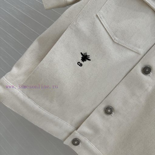 BW77080 Miss Dior Spring/Summer New Product Beige Cowboy Short Sleeved Jacket With Customized I 3uy5wbb7 - Image 5