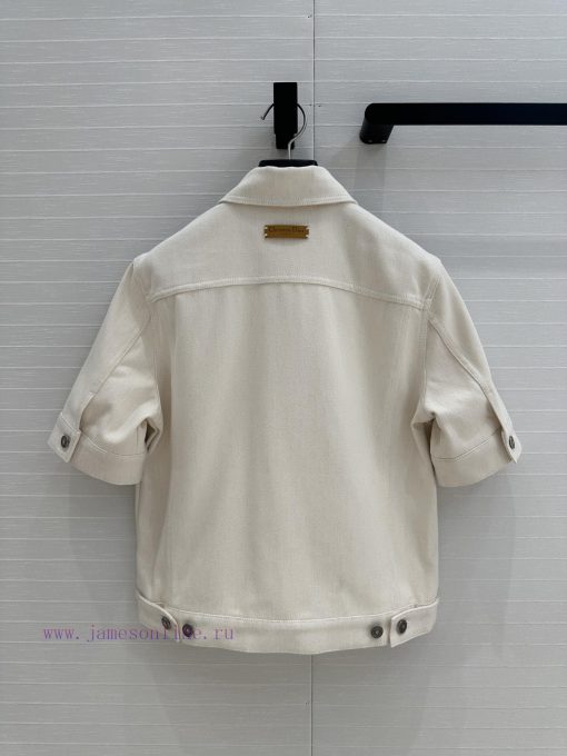 BW77080 Miss Dior Spring/Summer New Product Beige Cowboy Short Sleeved Jacket With Customized I 3uy5wbb7 - Image 9