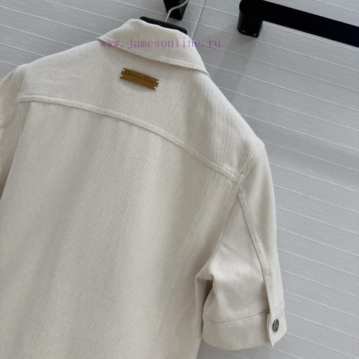 BW77080 Miss Dior Spring/Summer New Product Beige Cowboy Short Sleeved Jacket With Customized I 3uy5wbb7 - Image 10