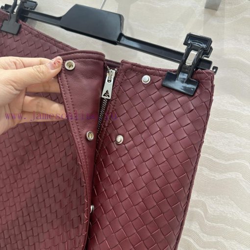 High End AB76152 BV Weaving Technology Retro Modern Fashion Essential With Split Design Leather 06hjop0a - Image 6