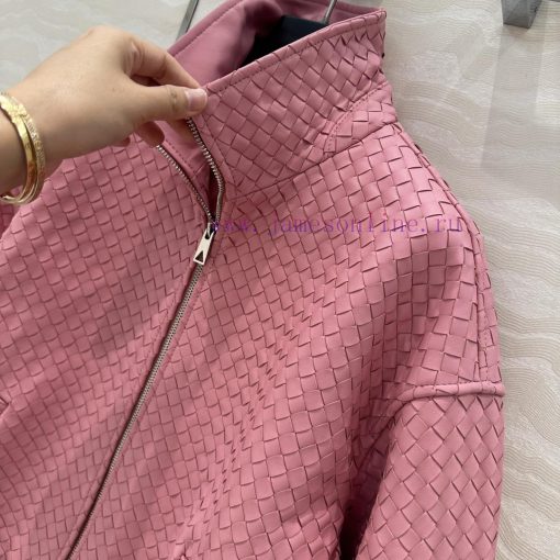 High End AW76385 BV Weaving Craftsmanship Retro Modern Fashion Essential Leather Jacket With Do xavb5bx9 - Image 6